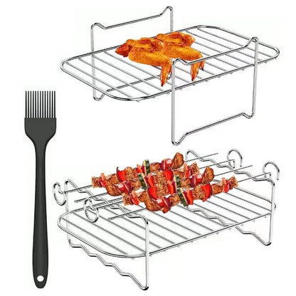 Multi-Layer Air Fryer Rack with Mini Pans