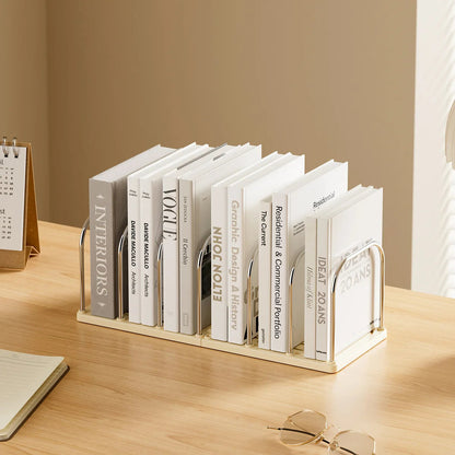 Modern Office Organizer for Desk | Vertical File and Book Holder | Minimalist Design | Plastic