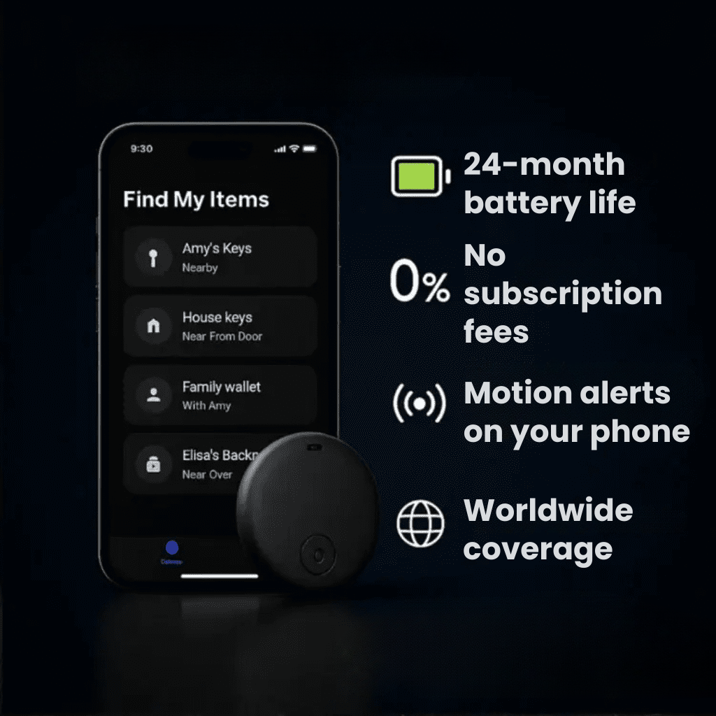GPS Motorcycle Tracker - No Subscription, Works with Android & iOS