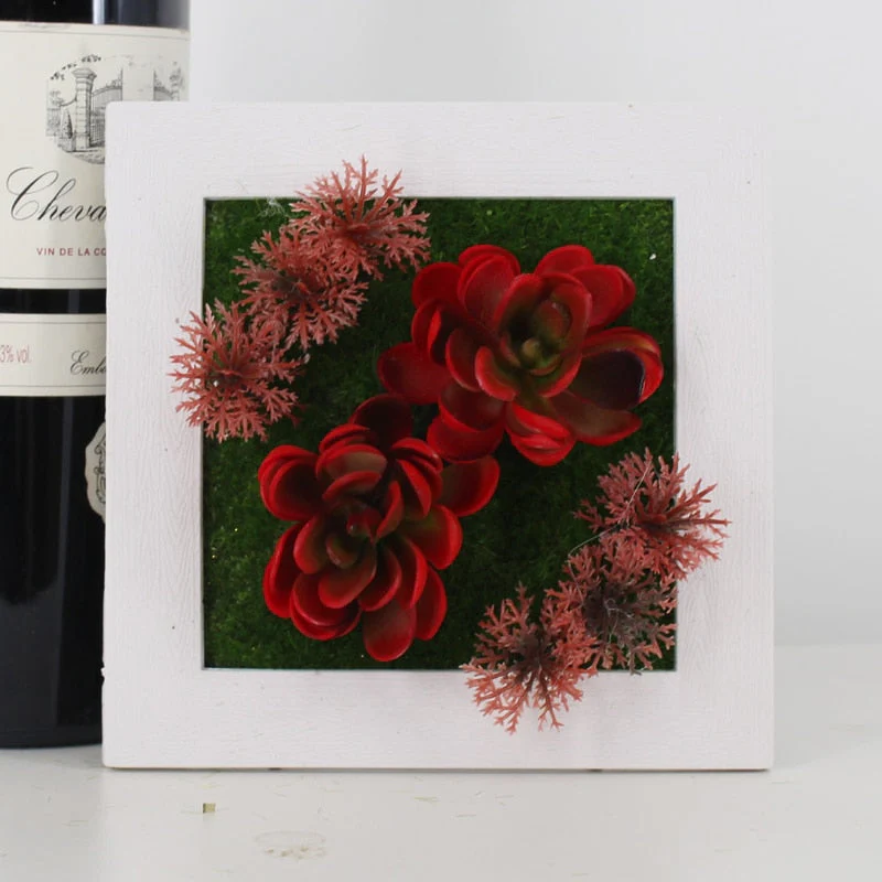 Modern Hanging Frame with 3D Art Plant for Wall Decoration