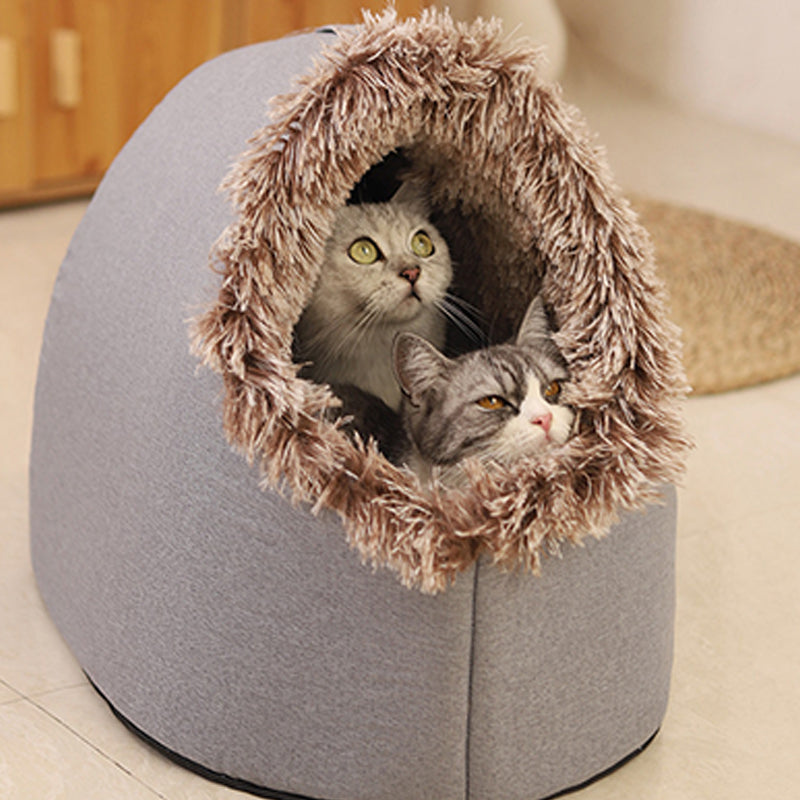 Cozy Animal Cave Bed | Warm and Comfortable Retreat for Your Furry Friend