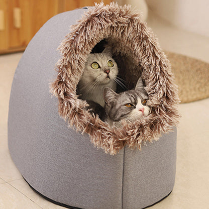 Cozy Animal Cave Bed | Warm and Comfortable Retreat for Your Furry Friend