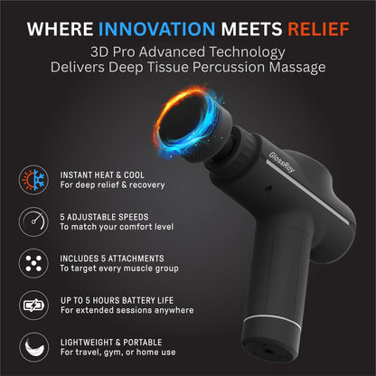 TheraPulse Pro: Portable Massage Gun with Heat & Cool Features
