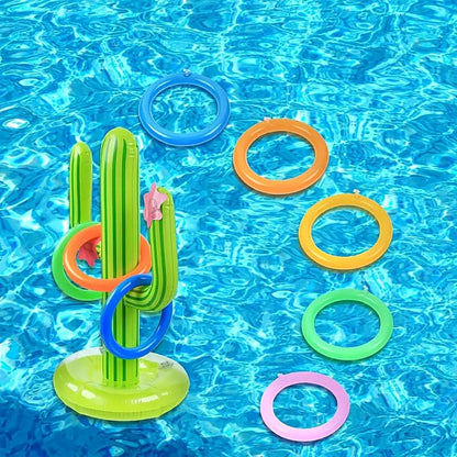 Inflatable Pool Ring Toss Game for Party Entertainment