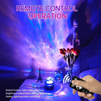 LED Star Projector with Northern Lights Effect – USB Powered Night Light for Kids & Home Decor