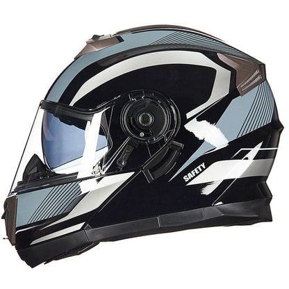 Full-Face Motorcycle Helmet with Aerodynamic Design