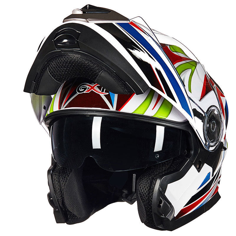 Full-Face Motorcycle Helmet with Aerodynamic Design