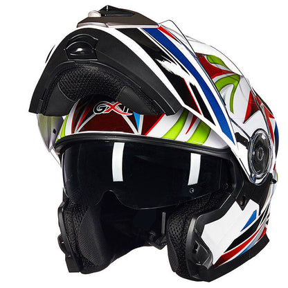 Full-Face Motorcycle Helmet with Aerodynamic Design