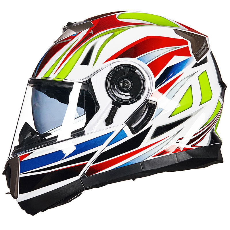 Full-Face Motorcycle Helmet with Aerodynamic Design