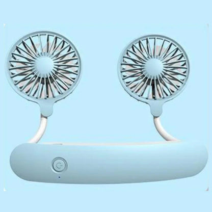 Portable 30 cm Neck Fan | USB Rechargeable Neckband Cooler for Sports, Office & Outdoor