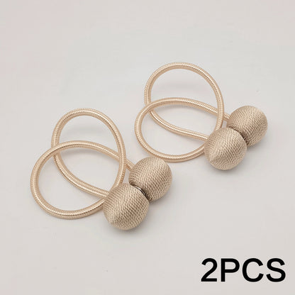 Magnetic Curtain Holders Set of 2 | Modern Design with Adjustable Cords for Living Room and Bedroom Curtains