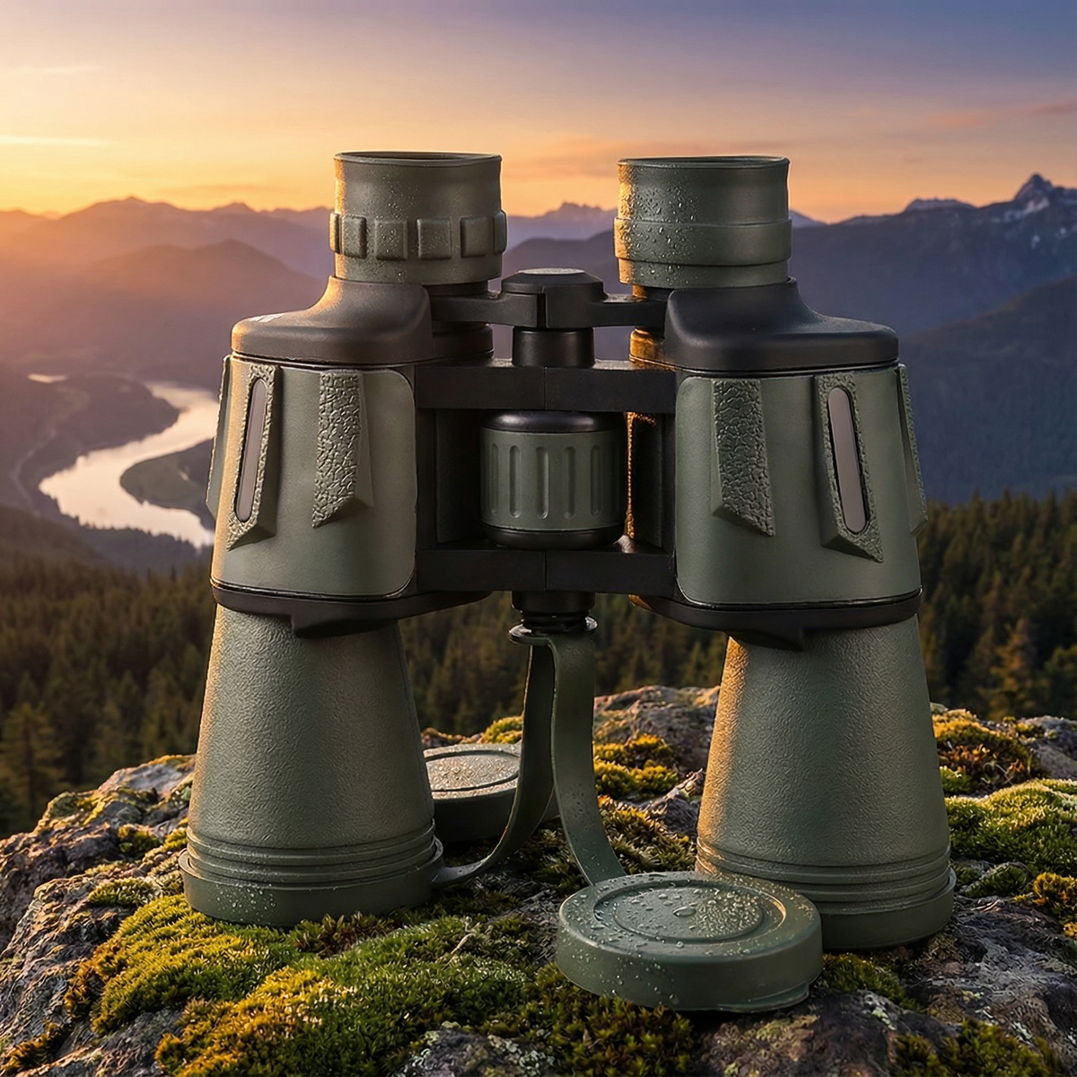 20x50 High-Power Binoculars with Bright FMC Optics for Long-Distance Viewing