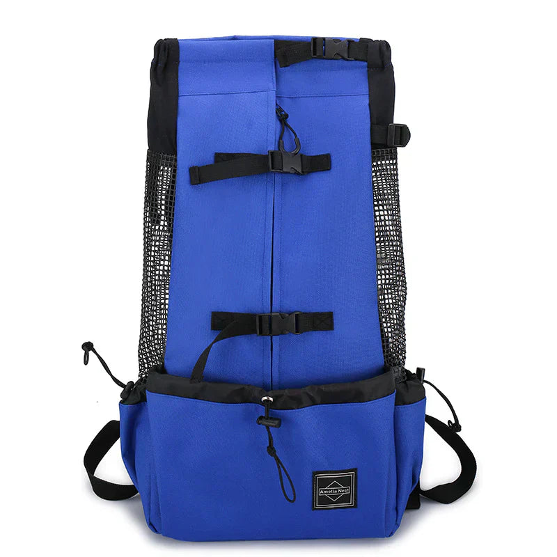 Medium Dog Backpack – Comfortable Carry Bag with Safety Strap & Storage Pockets