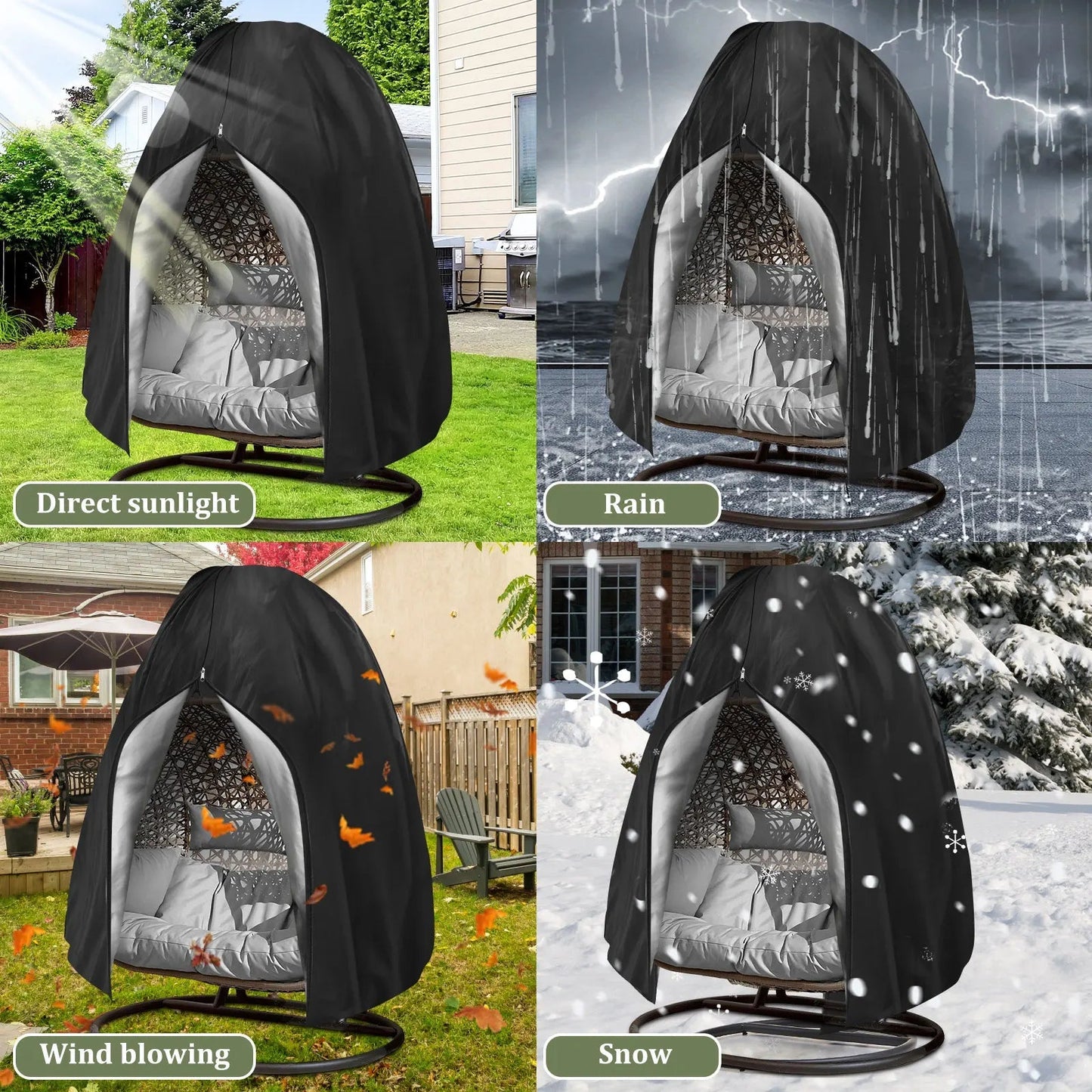 Hammock Chair Protective Cover | Waterproof & UV Resistant | Polyester | 190x115 / 200x230 cm