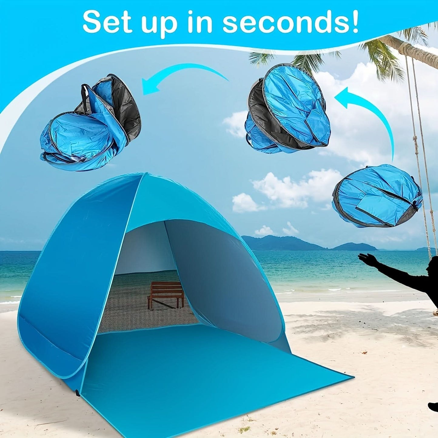 Beach Tent – Portable Pop Up Shelter for Sun Protection