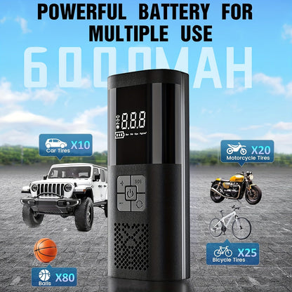 Portable Compressor for Car, Bicycle & Sports Ball