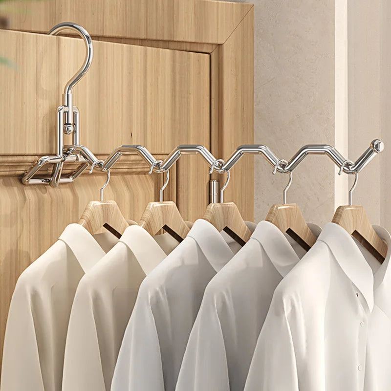 Collapsible Stainless Steel Clothes Hanger - Versatile Travel and Hotel Dryer