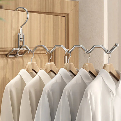 Collapsible Stainless Steel Clothes Hanger - Versatile Travel and Hotel Dryer