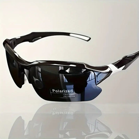Lightweight Polycarbonate Sports Sunglasses with UV400 Protection - Non-Slip Temples for Cycling, Running, Fishing
