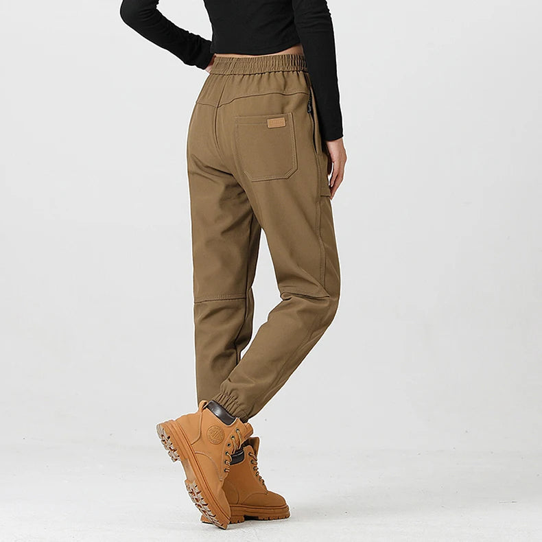 Water-Resistant Fleece-Lined Joggers for Unisex Winter Travel