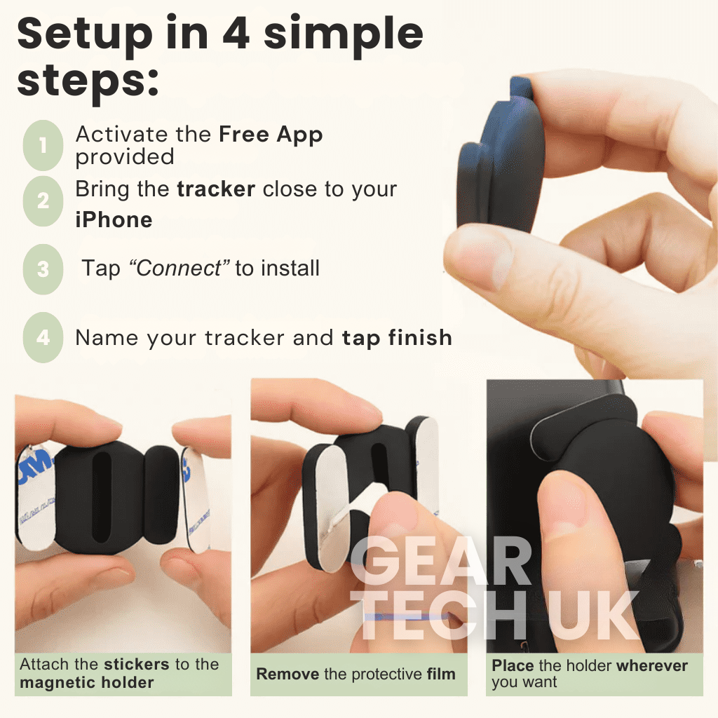 GPS Motorcycle Tracker - No Subscription, Works with Android & iOS