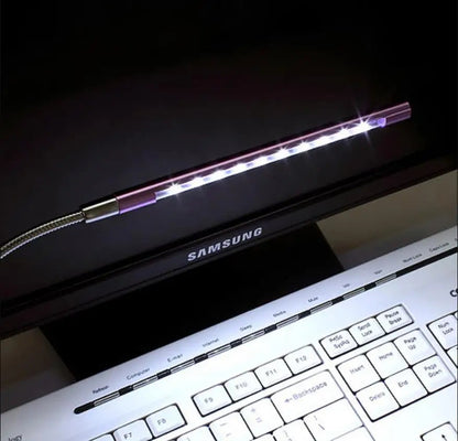 Flexible Neck LED Reading Light with 10 LEDs – USB Compact Lamp for Laptops, Power Banks & PCs