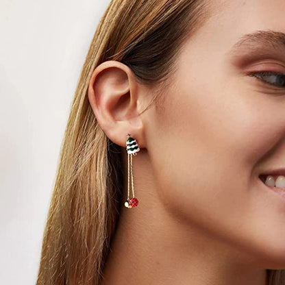 Festive Santa Claus Drop Earrings for Holiday Cheer