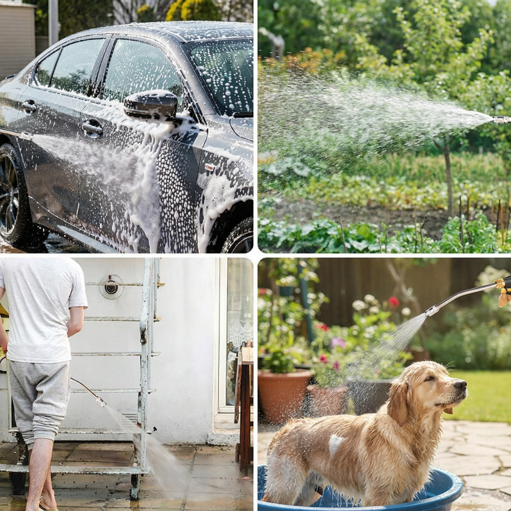 High Pressure Water Gun 2-in-1 – Effortless Cleaning for a Shiny Finish