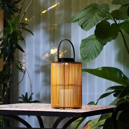 Solar-Powered Lantern for Outdoor Patio and Lawn Illumination