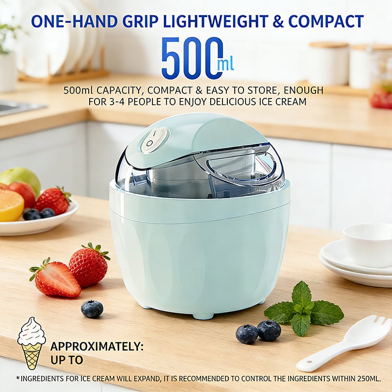 3-in-1 Dessert Maker for Ice Cream, Sorbet & Yogurt | 500 ml | CreamyDelight