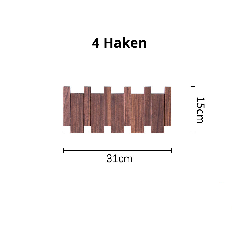 Wall-Mounted Hook Rack with Adjustable Design