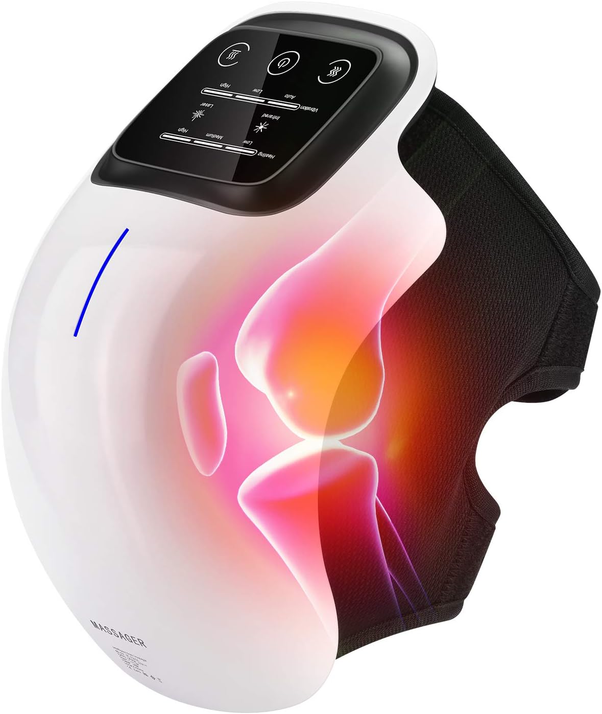 Wireless Rechargeable Knee Massager with Infrared and Vibration