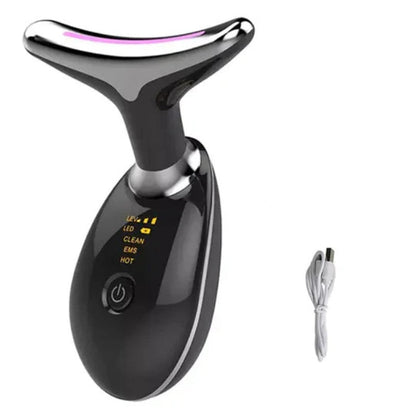 LED Light Therapy Facial and Neck Massager for Wrinkle Reduction