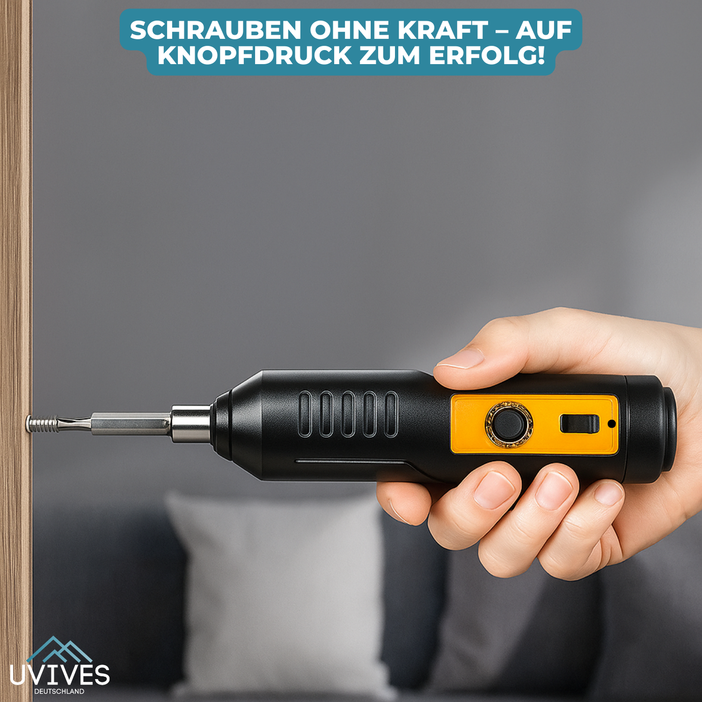 Button-Activated Screwdriver for Effortless Screw Insertion