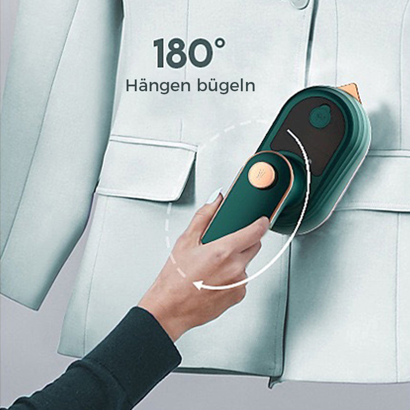 Portable 2-in-1 Steamer for Dry and Steam Ironing | 30s Heat-Up, 50ml Tank | Precision Tip for Collars & Cuffs