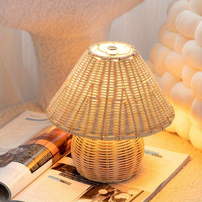 Eco-Chic Rattan Illuminator for Home Ambiance