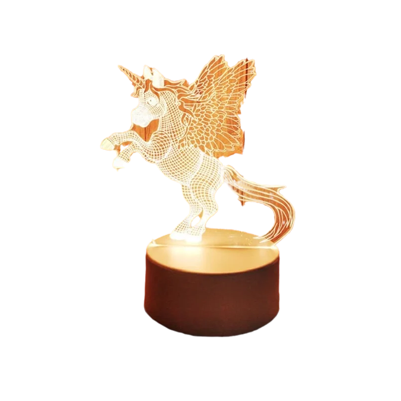 Artistic 3D LED Night Lamp with USB Power