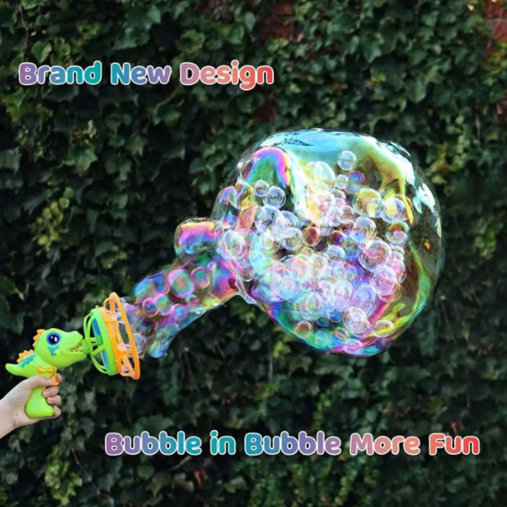 BubbleBuddy – Portable Dinosaur Bubble Blaster for Endless Fun! 🦖🫧
