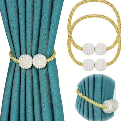 Elegant Magnetic Curtain Holdbacks | Set of 2