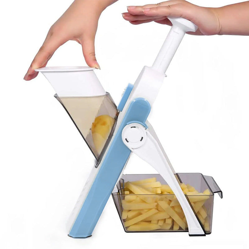 Vegetable Slicer with Adjustable Features for Safe Cutting