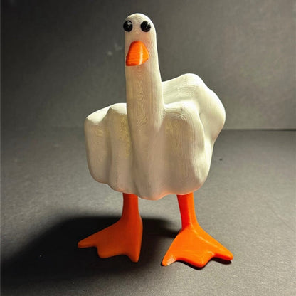 Quirky Duck Figurine with Playful Gesture