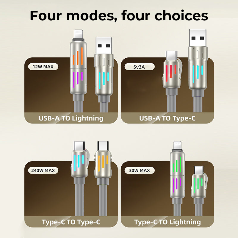 4-in-1 USB C Cable - 240W Fast Charging Solution
