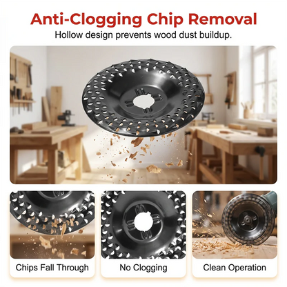 Precision Wood Shaping Disc for Angle Grinders | Effortless Shaping, Smoothing & Carving