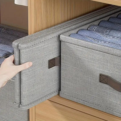 Chic Gray Fabric Organizer with 16 Compartments