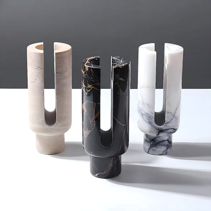 Sleek Marble Candle Stand for Elegant Interiors