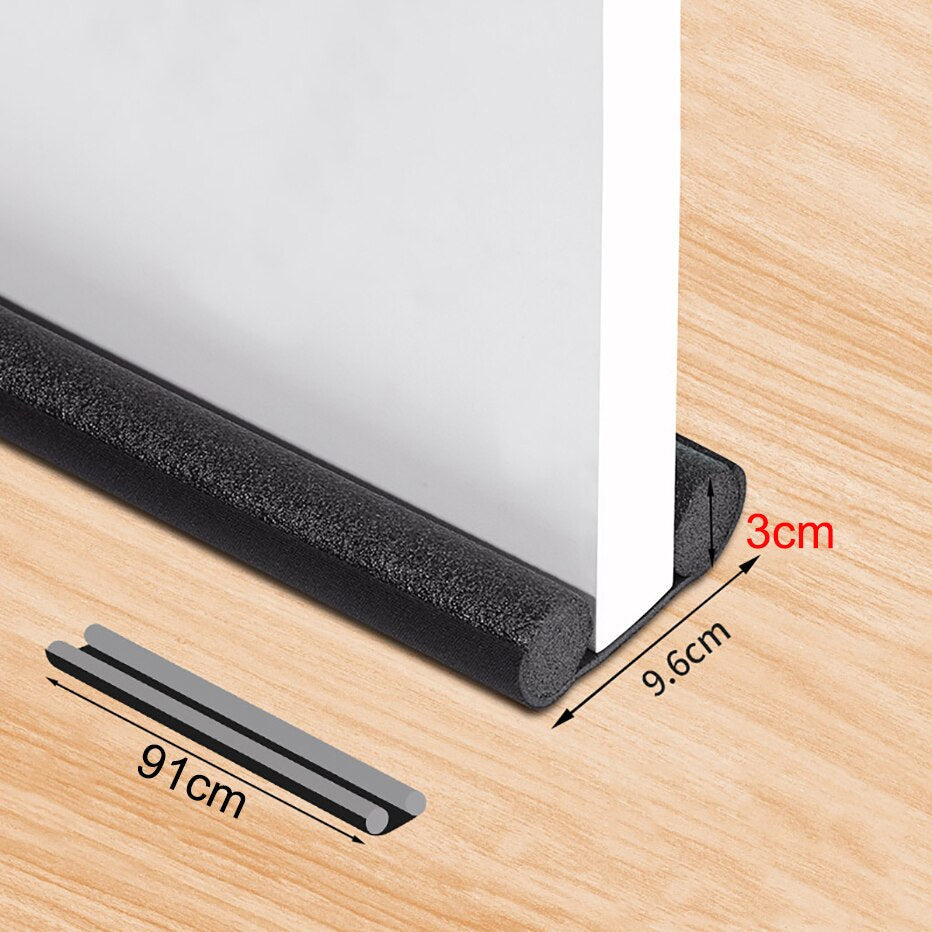 Double Draft Stopper – Keeps Cold, Dust & Insects Out | Sliding Door Seal for Energy & Noise Reduction