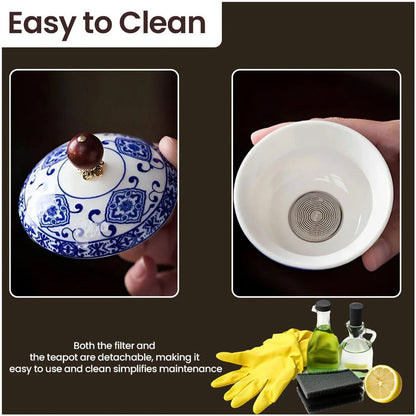 Tea Set – Timeless Elegance – Handmade – Porcelain & Glass