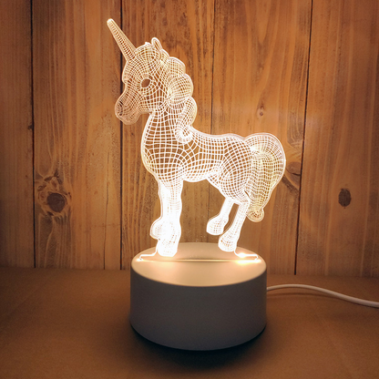 Artistic 3D LED Night Lamp with USB Power