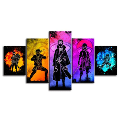 Stunning 5-Piece Naruto Canvas Art Collection