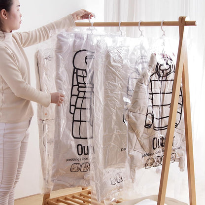 Space-Saving Hanging Vacuum Storage Bag for Clothing